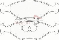 ADB0228 COMLINE Комплект тормозных колодок, дисковый тормоз (фото 1)