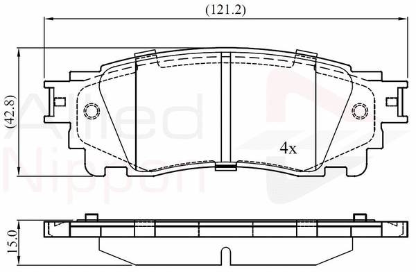 ADB02460 COMLINE Комплект тормозных колодок, дисковый тормоз (фото 1)