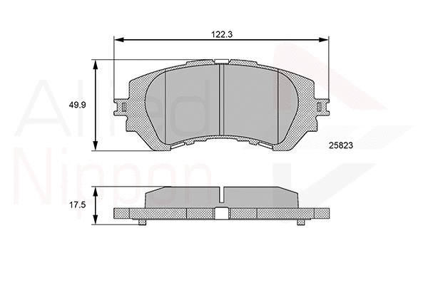 ADB06112 COMLINE Комплект тормозных колодок, дисковый тормоз (фото 1)