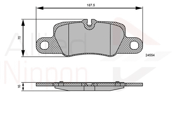 ADB06123 COMLINE Комплект тормозных колодок, дисковый тормоз (фото 1)