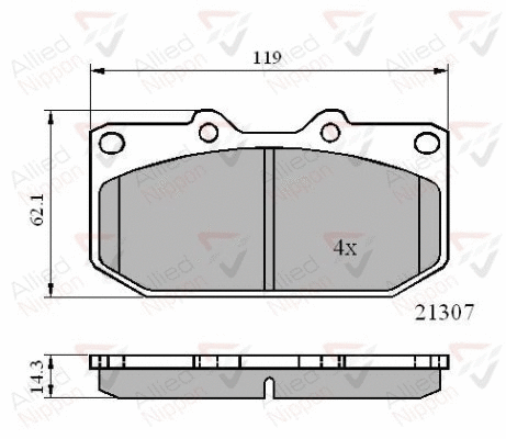 ADB0829 COMLINE Комплект тормозных колодок, дисковый тормоз (фото 1)
