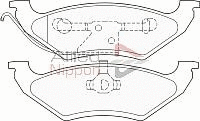 ADB0846 COMLINE Комплект тормозных колодок, дисковый тормоз (фото 1)