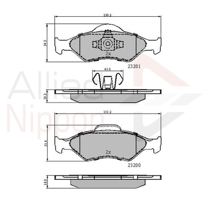 ADB0899 COMLINE Комплект тормозных колодок, дисковый тормоз (фото 1)