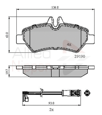 ADB21556 COMLINE Комплект тормозных колодок, дисковый тормоз (фото 1)