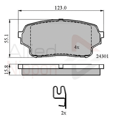 ADB31523 COMLINE Комплект тормозных колодок, дисковый тормоз (фото 1)