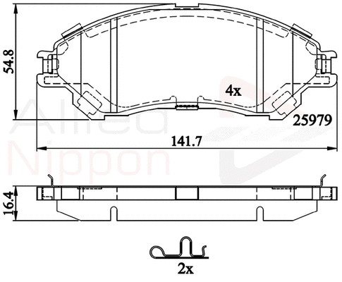 ADB32314 COMLINE Комплект тормозных колодок, дисковый тормоз (фото 1)