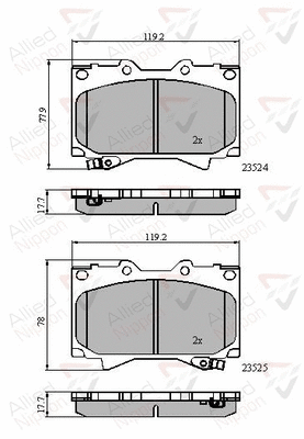 ADB3831 COMLINE Комплект тормозных колодок, дисковый тормоз (фото 1)