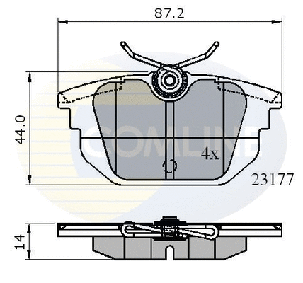 CBP01012 COMLINE Комплект тормозных колодок, дисковый тормоз (фото 1)