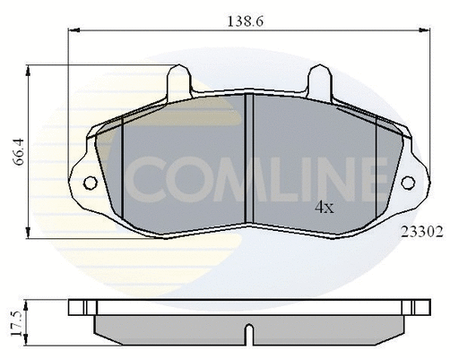 CBP01021 COMLINE Комплект тормозных колодок, дисковый тормоз (фото 1)