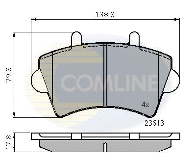 CBP01035 COMLINE Комплект тормозных колодок, дисковый тормоз (фото 1)