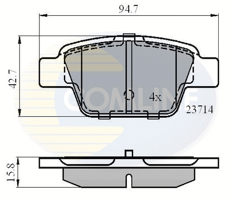 CBP01039 COMLINE Комплект тормозных колодок, дисковый тормоз (фото 1)