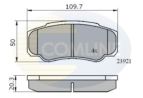 CBP01042 COMLINE Комплект тормозных колодок, дисковый тормоз (фото 1)