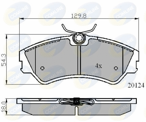 CBP01073 COMLINE Комплект тормозных колодок, дисковый тормоз (фото 1)