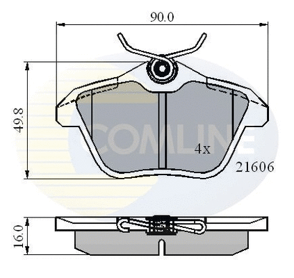 CBP01095 COMLINE Комплект тормозных колодок, дисковый тормоз (фото 1)