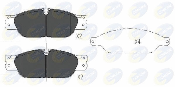 CBP01103 COMLINE Комплект тормозных колодок, дисковый тормоз (фото 1)