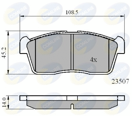 CBP01113 COMLINE Комплект тормозных колодок, дисковый тормоз (фото 1)