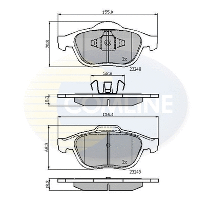 CBP01116 COMLINE Комплект тормозных колодок, дисковый тормоз (фото 1)