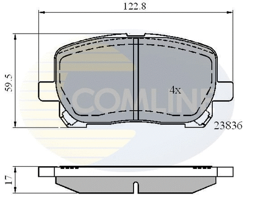 CBP01132 COMLINE Комплект тормозных колодок, дисковый тормоз (фото 1)