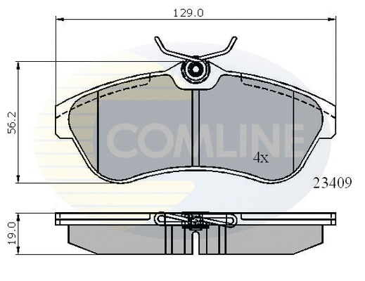 CBP01146 COMLINE Комплект тормозных колодок, дисковый тормоз (фото 1)