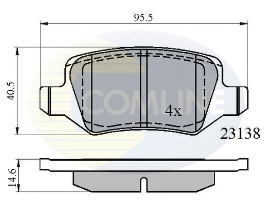 CBP01149 COMLINE Комплект тормозных колодок, дисковый тормоз (фото 1)