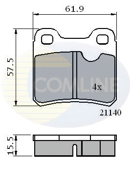 CBP0117 COMLINE Комплект тормозных колодок, дисковый тормоз (фото 1)