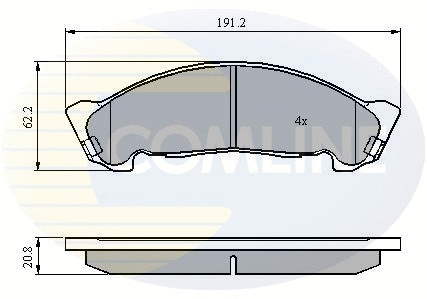 CBP01175 COMLINE Комплект тормозных колодок, дисковый тормоз (фото 1)