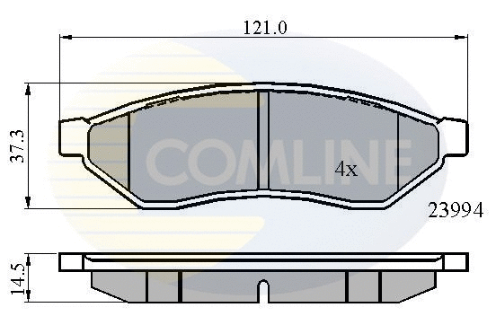 CBP01190 COMLINE Комплект тормозных колодок, дисковый тормоз (фото 1)