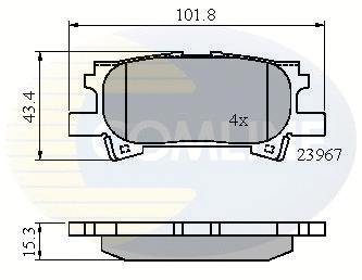 CBP01279 COMLINE Комплект тормозных колодок, дисковый тормоз (фото 1)
