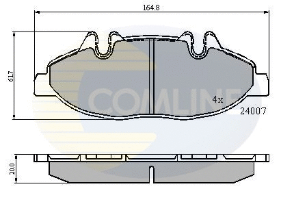 CBP01305 COMLINE Комплект тормозных колодок, дисковый тормоз (фото 1)