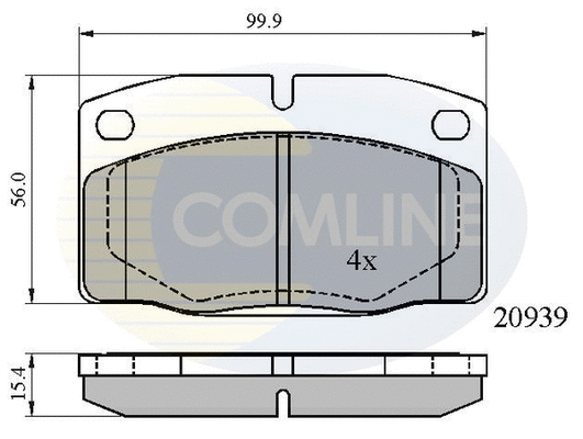 CBP0135 COMLINE Комплект тормозных колодок, дисковый тормоз (фото 1)