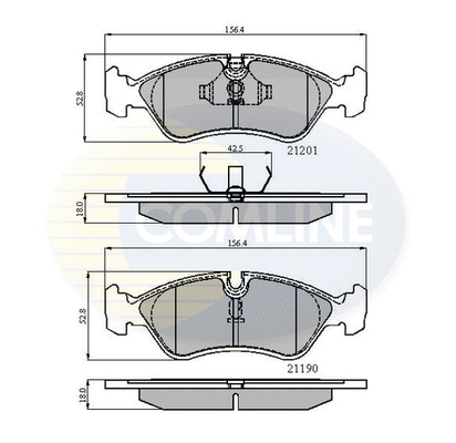 CBP0150 COMLINE Комплект тормозных колодок, дисковый тормоз (фото 1)