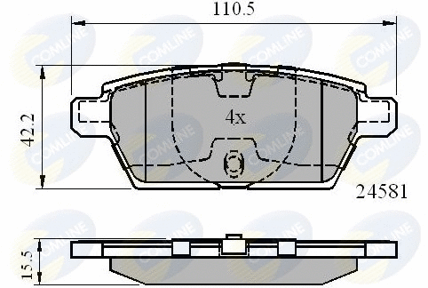 CBP01514 COMLINE Комплект тормозных колодок, дисковый тормоз (фото 1)