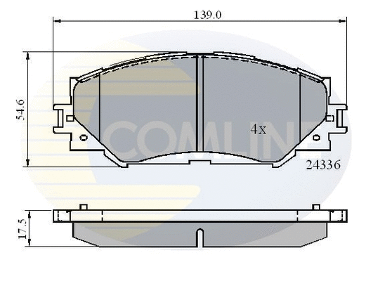 CBP01515 COMLINE Комплект тормозных колодок, дисковый тормоз (фото 1)
