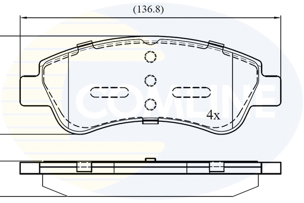 CBP01525 COMLINE Комплект тормозных колодок, дисковый тормоз (фото 1)
