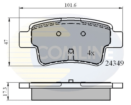 CBP01528 COMLINE Комплект тормозных колодок, дисковый тормоз (фото 1)