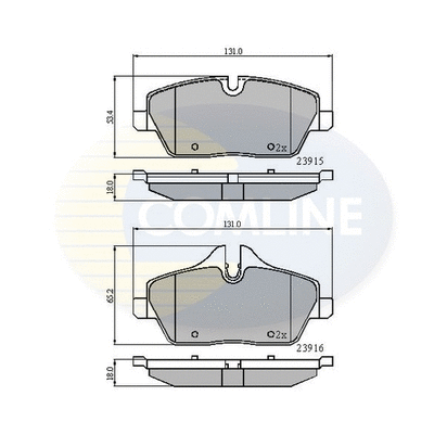 CBP01531 COMLINE Комплект тормозных колодок, дисковый тормоз (фото 1)