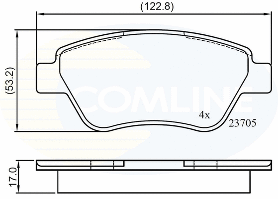 CBP01535 COMLINE Комплект тормозных колодок, дисковый тормоз (фото 1)