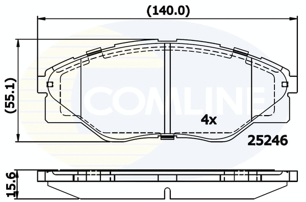 CBP01660 COMLINE Комплект тормозных колодок, дисковый тормоз (фото 1)