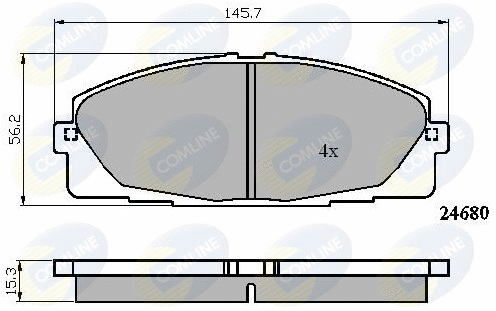 CBP01706 COMLINE Комплект тормозных колодок, дисковый тормоз (фото 1)