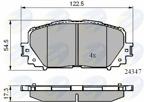 CBP01767 COMLINE Комплект тормозных колодок, дисковый тормоз (фото 1)