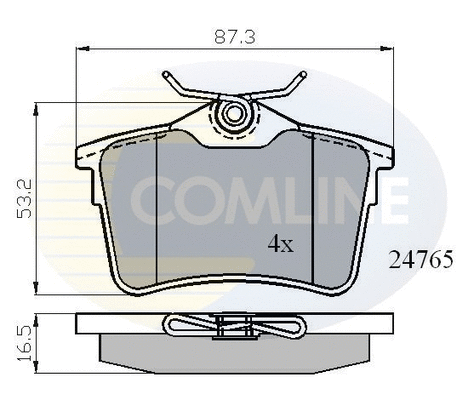 CBP01797 COMLINE Комплект тормозных колодок, дисковый тормоз (фото 1)