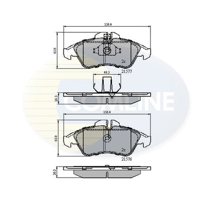 CBP0212 COMLINE Комплект тормозных колодок, дисковый тормоз (фото 1)