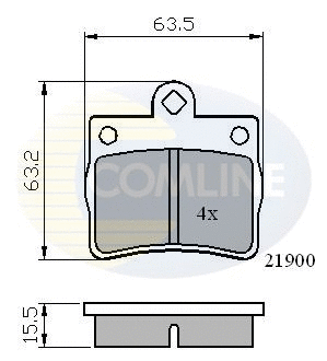 CBP0220 COMLINE Комплект тормозных колодок, дисковый тормоз (фото 1)