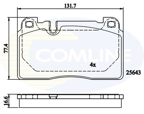 CBP02302 COMLINE Комплект тормозных колодок, дисковый тормоз (фото 1)
