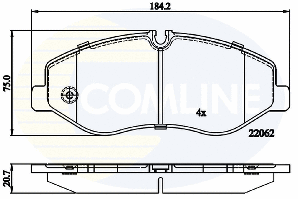 CBP02317 COMLINE Комплект тормозных колодок, дисковый тормоз (фото 1)