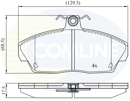 CBP0232 COMLINE Комплект тормозных колодок, дисковый тормоз (фото 1)