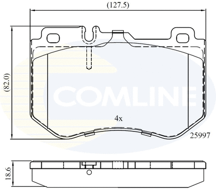 CBP02347 COMLINE Комплект тормозных колодок, дисковый тормоз (фото 1)