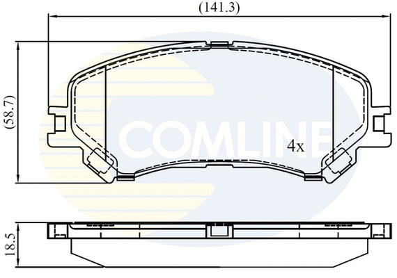 CBP02423 COMLINE Комплект тормозных колодок, дисковый тормоз (фото 1)