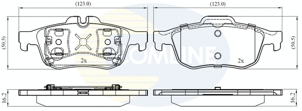 CBP02425 COMLINE Комплект тормозных колодок, дисковый тормоз (фото 1)