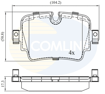 CBP02454 COMLINE Комплект тормозных колодок, дисковый тормоз (фото 1)